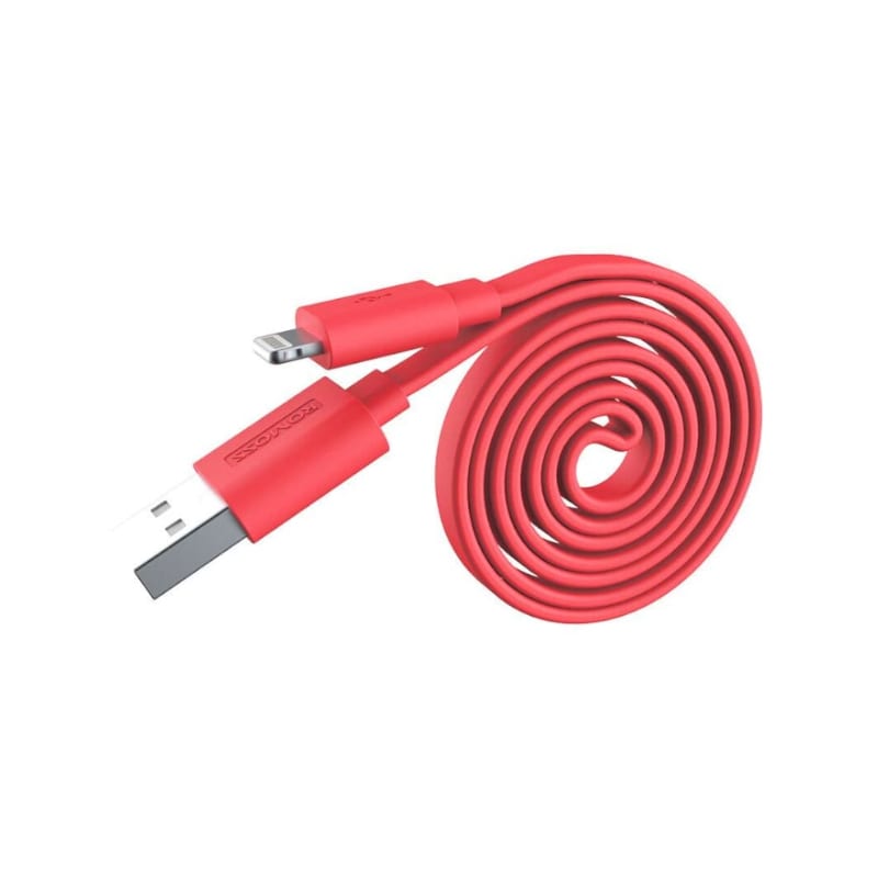 Romoss USB to Lightning 1m Flat Cable - Red