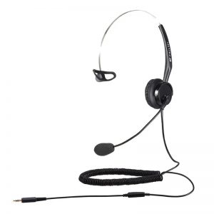 Calltel T400 Mono-Ear Noise-Cancelling Headset - Single 3.5mm Jack